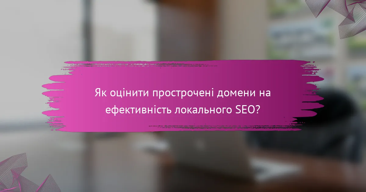 Як оцінити прострочені домени на ефективність локального SEO?