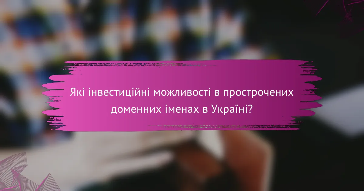 Які інвестиційні можливості в прострочених доменних іменах в Україні?