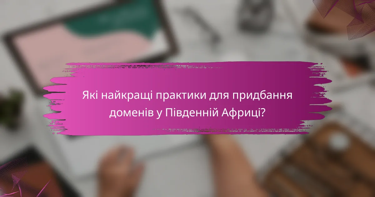 Які найкращі практики для придбання доменів у Південній Африці?