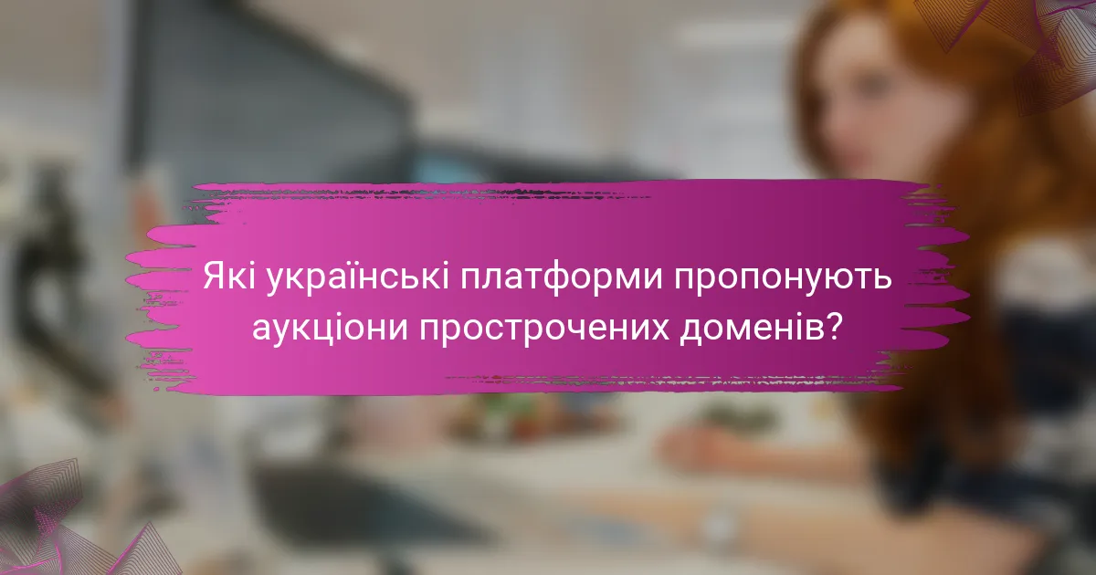 Які українські платформи пропонують аукціони прострочених доменів?